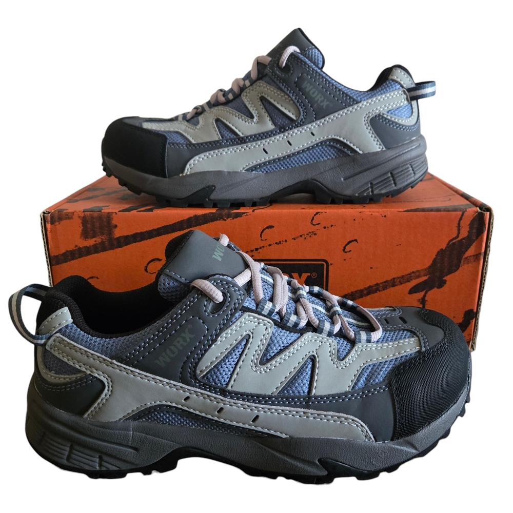 WORX by Red Wing Shoes Womens Size 9M Black Gray Safety Toe Work Sneaker 5108